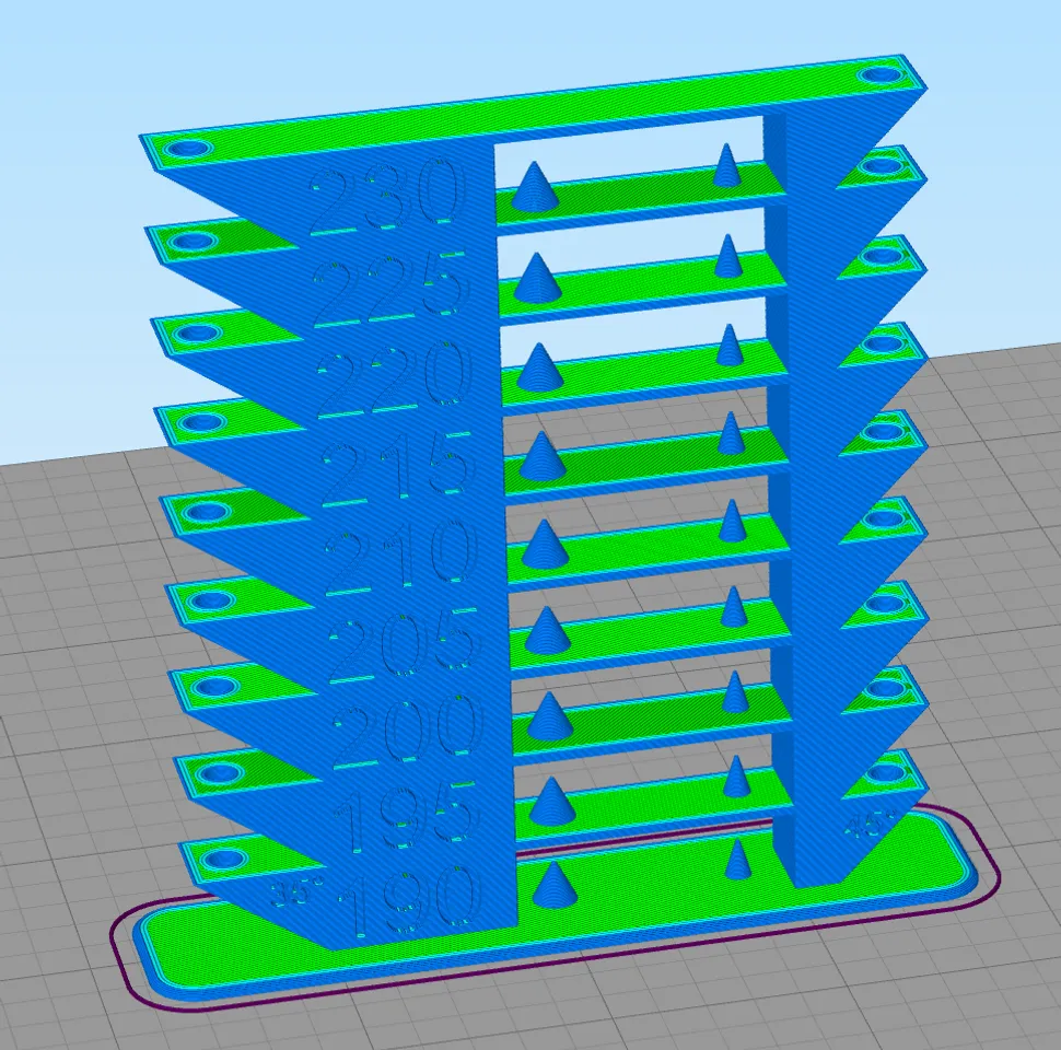 All in One Temperature & Bridging Tower - PLA & PETG GCode included – 4. kép