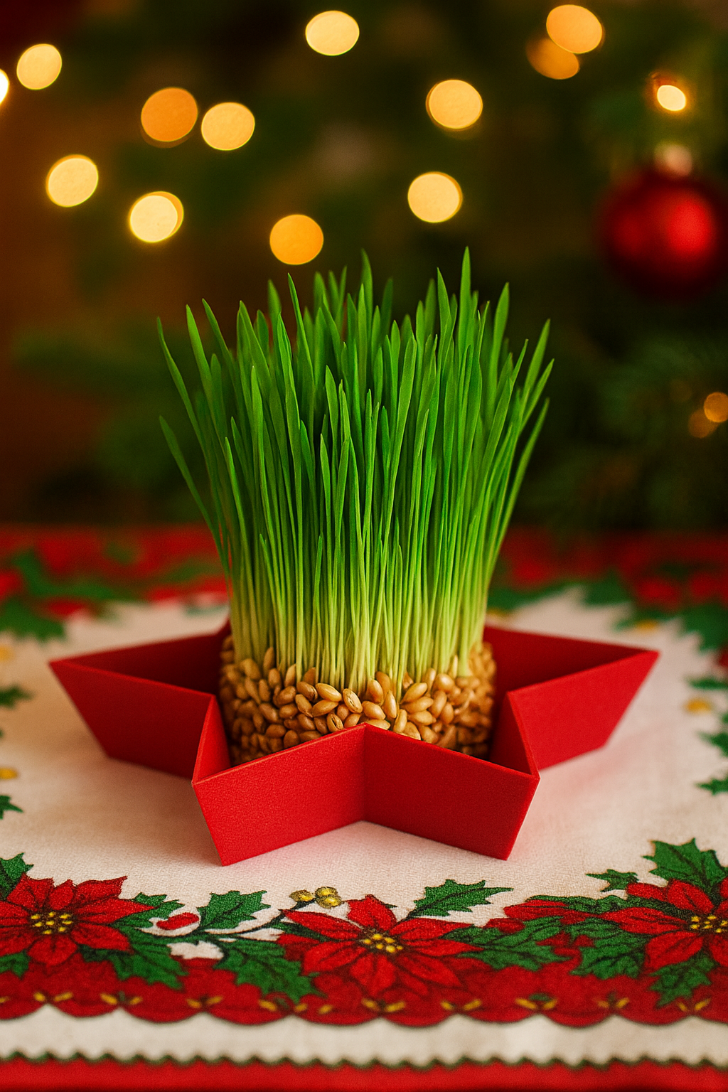 Planting pot for christmas wheat