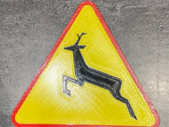 Wild animals road sign