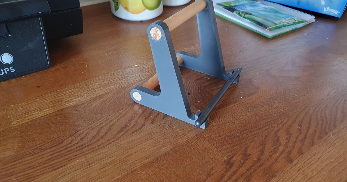 Tablet stand with pen holder by Acrimer Download free STL model