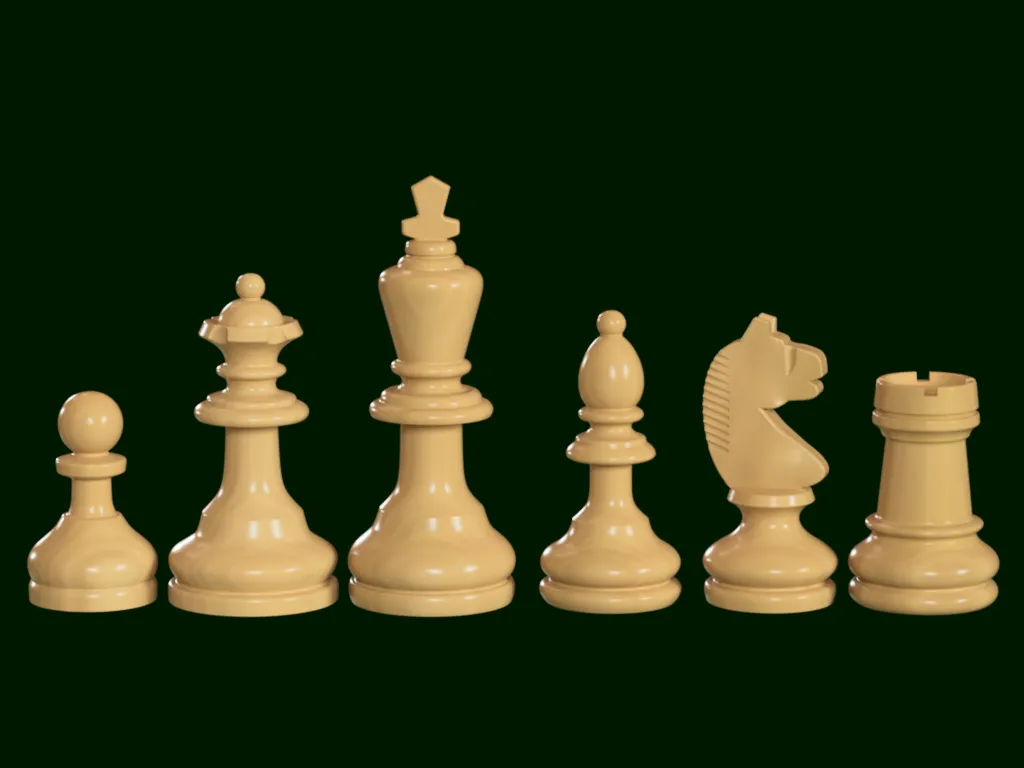 Download Chess King Wooden Pieces Wallpaper