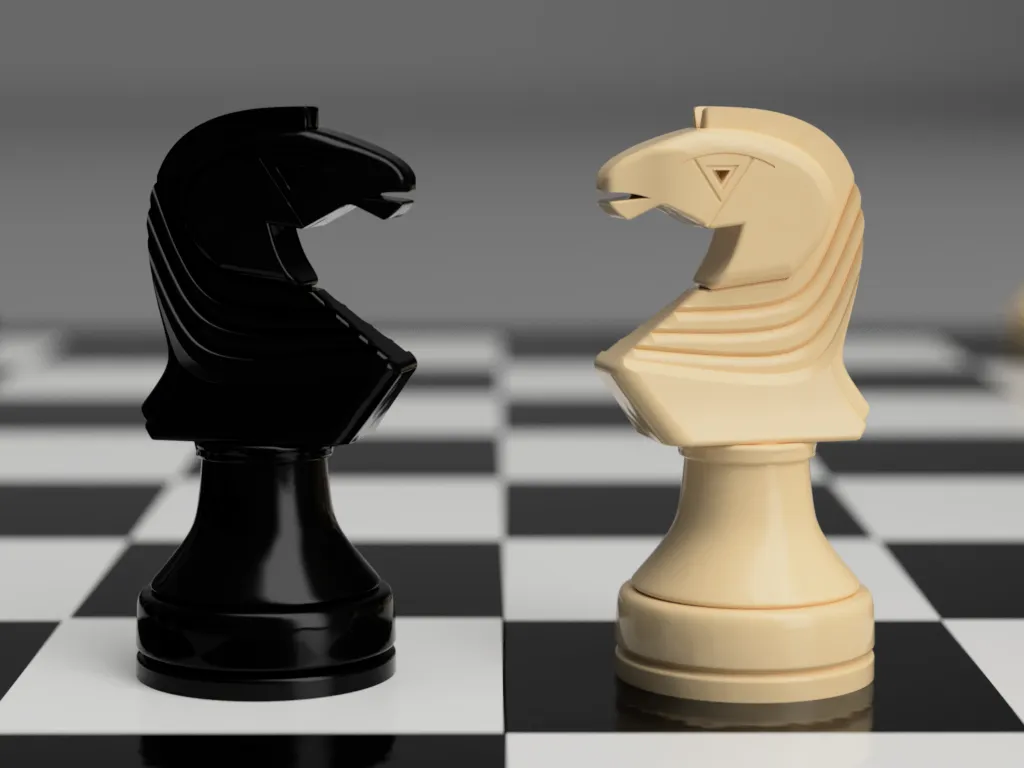 Chess 3D free Chess piece, Gentleman International Chess, 3D