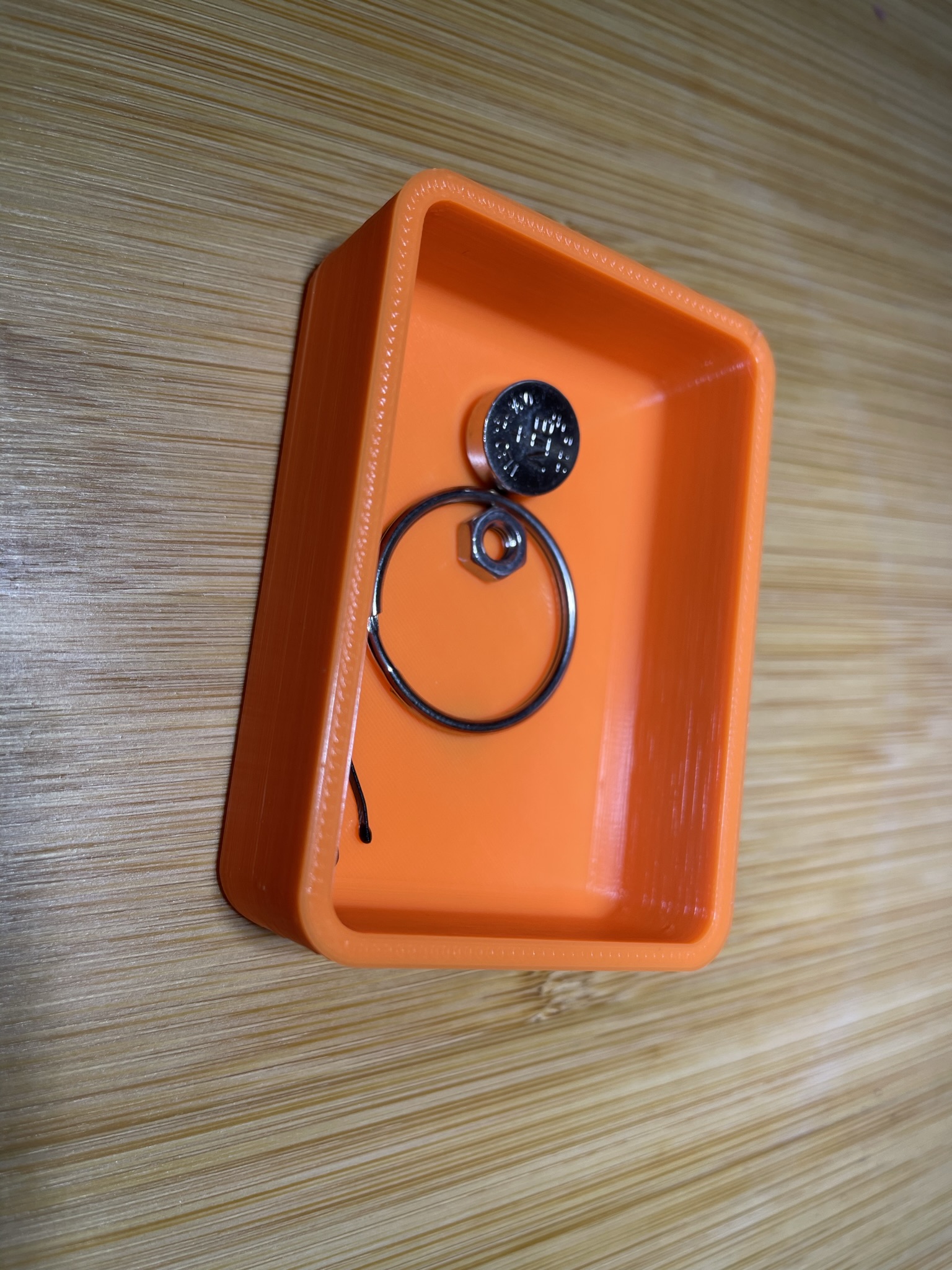 Magnetic Parts Bin with Concealed Magnets