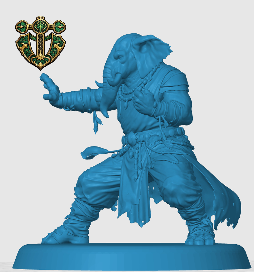 Miniatura 4 do modelo 3D Loxodon Monk