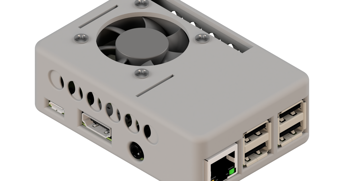 Raspberry Pi 3 Fan Case (40mm) by ieDesigns | Download free STL model ...