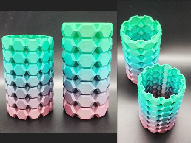 Hexagon Block Vases 2 Styles