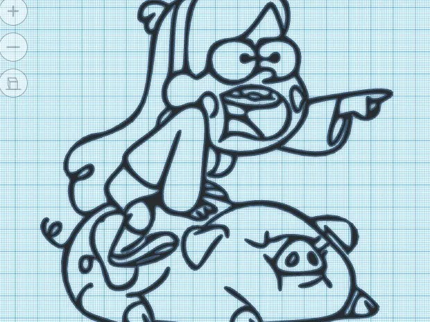 MABEL AND WADDLES - GRAVITY FALLS - WALL ART