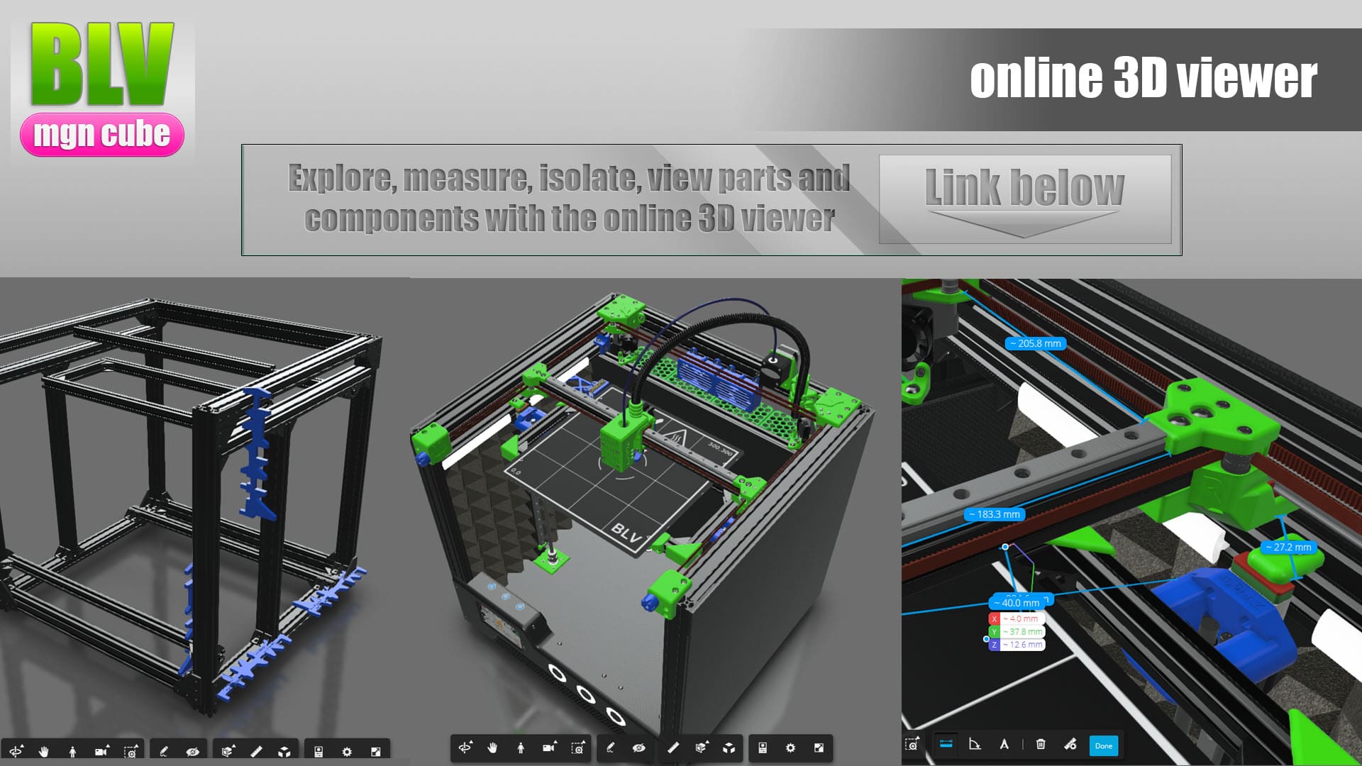 Blv mgn cube 3d принтер чертежи