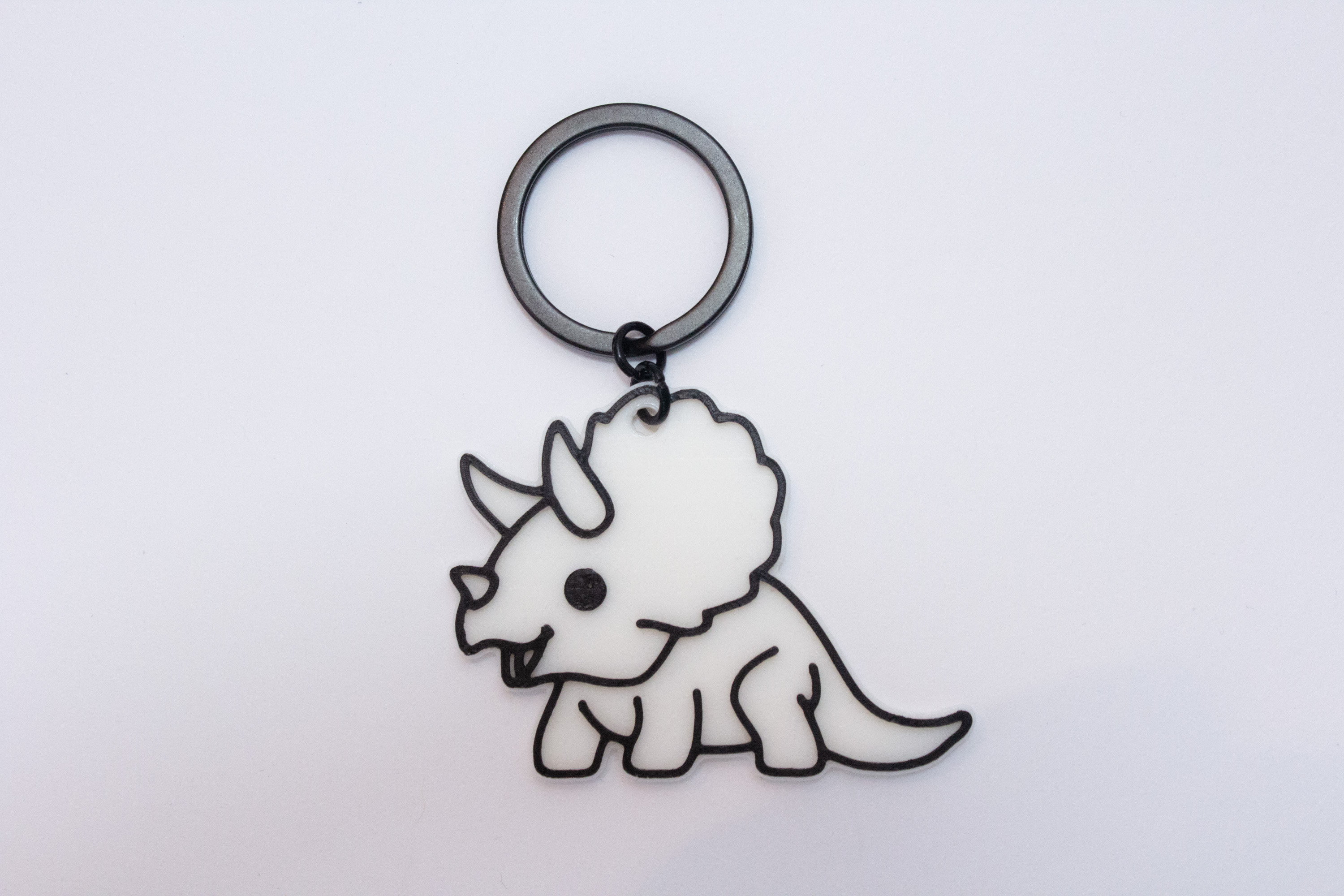 Cute 2 Colors Dinosaur Keychain by EmberWork Download free STL model