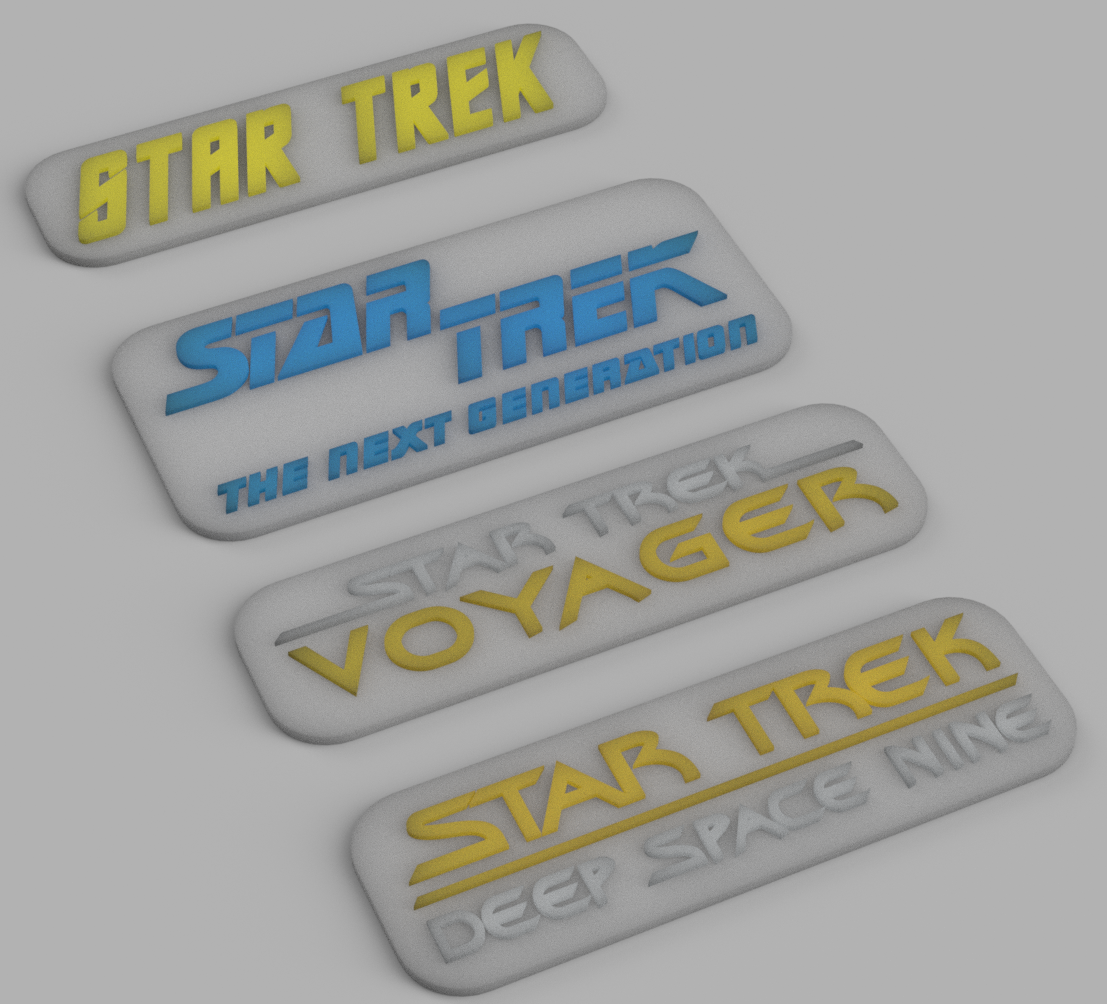 Multicolor Star Trek Series Badges by Kiloler | Download free STL model ...