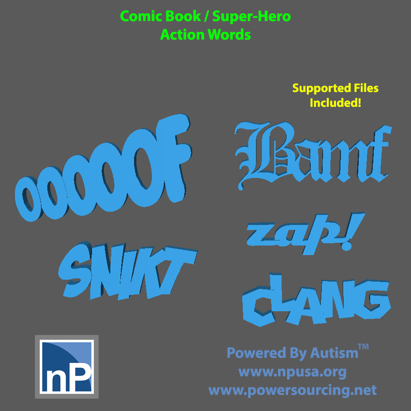 Comic Book / Super Hero Action Words, pack 2