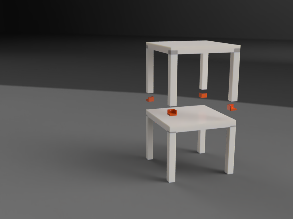 Miniatura 2 do modelo 3D Additional lack table bracket