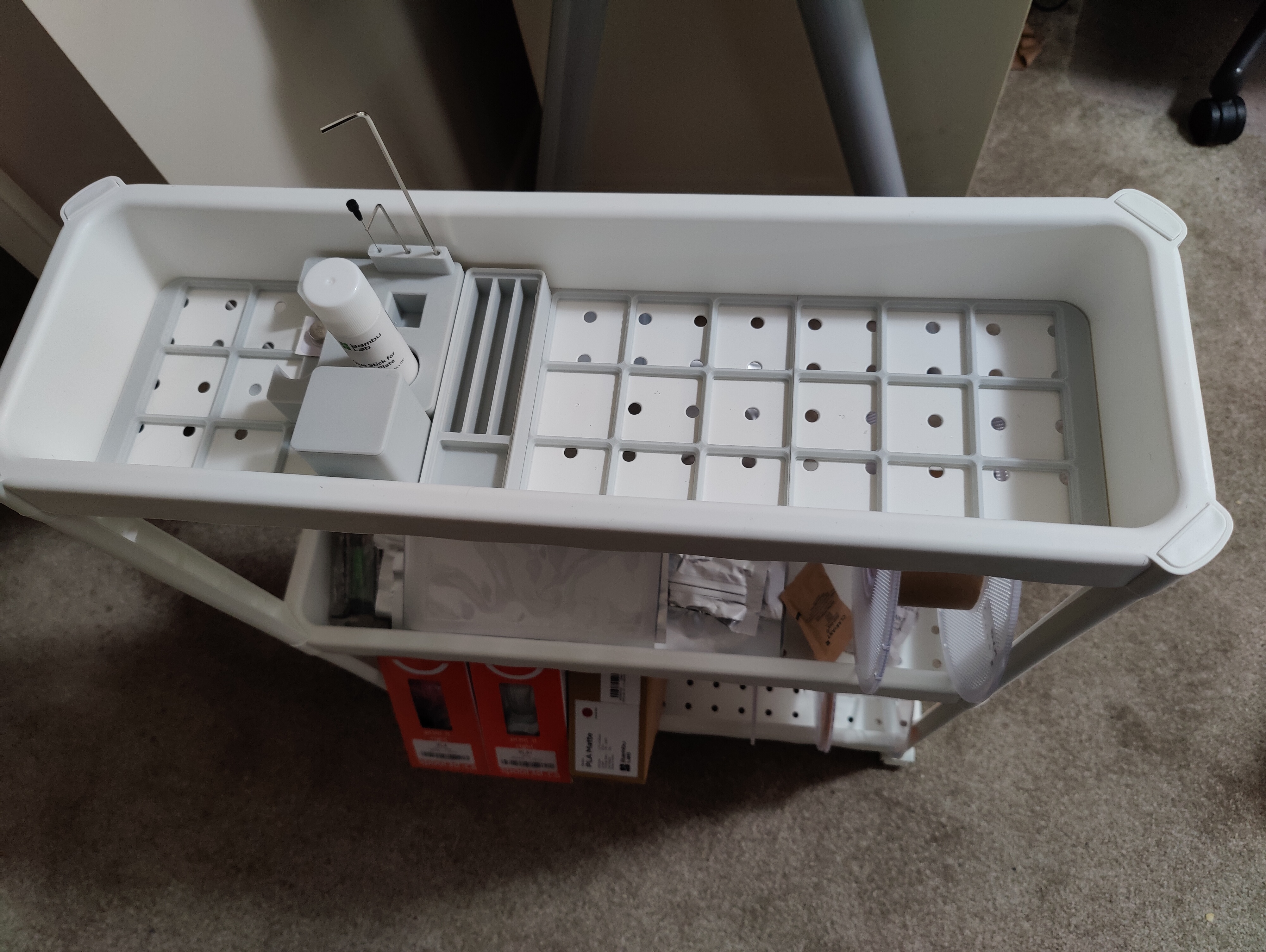 Gridfinity Base Plates for Ikea Vesken cart bins