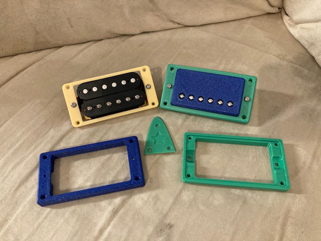 Humbucker Cover Up (frame with snap cap for open humbucker pickup)