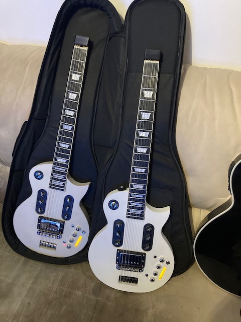 Headless Paul Guitar - playable via headphones or Bluetooth box with integrated effects unit