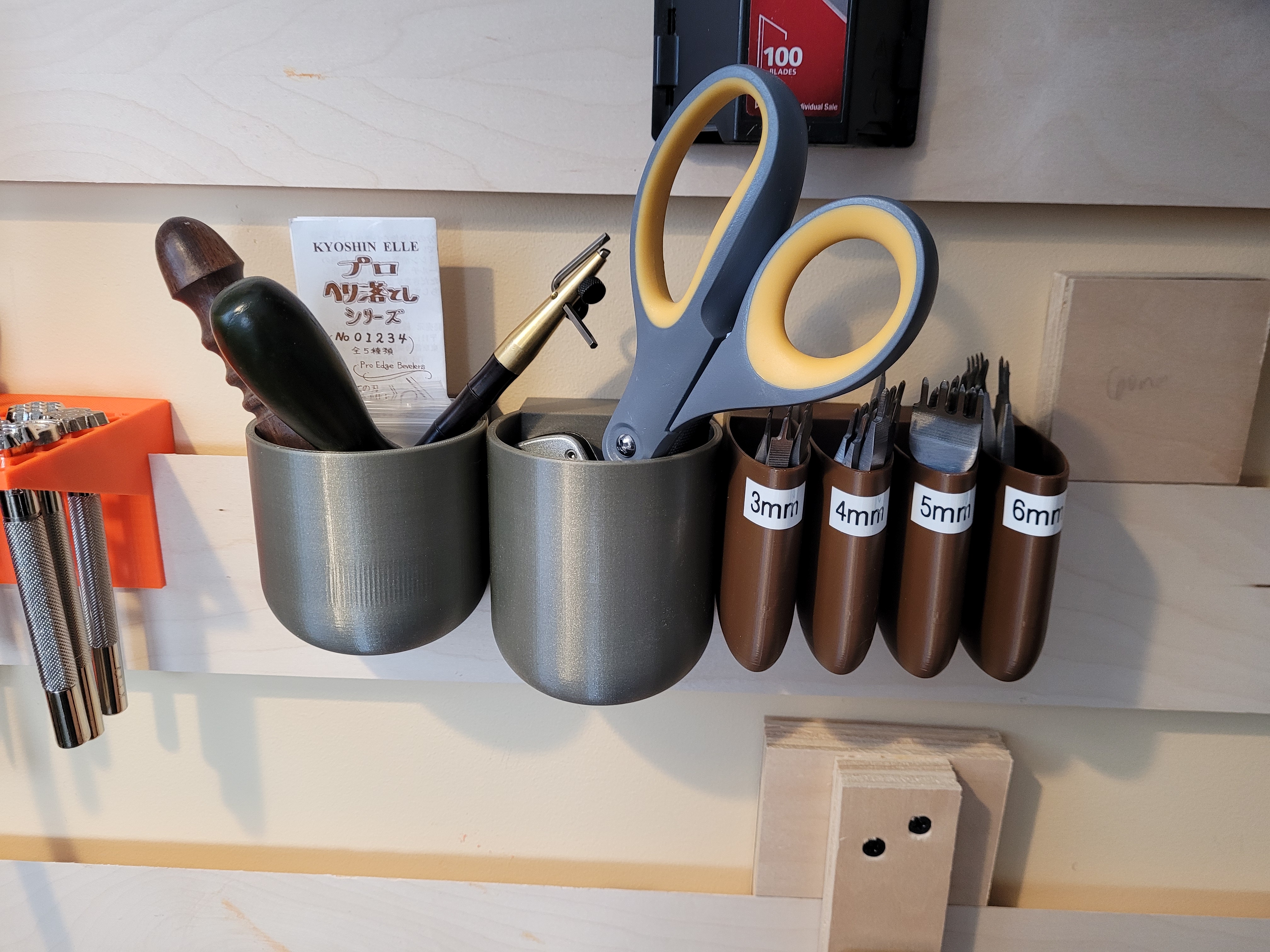 French Cleat Pencil and Misc holder (Narrow)