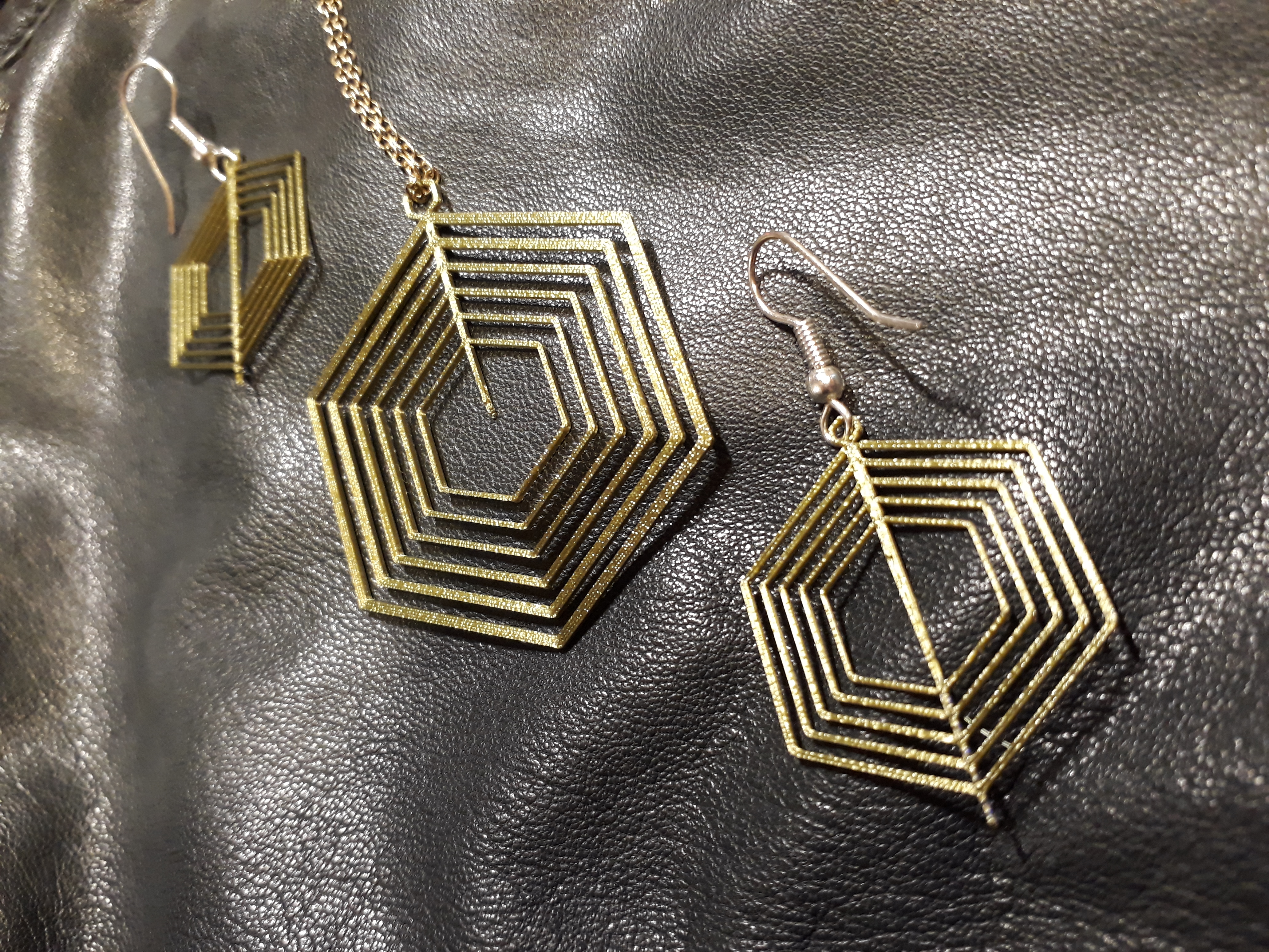 Hexa earring & necklace set