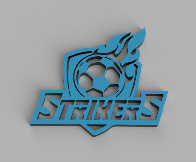 Strikers Soccer Logo (Keychain) by automontronic | Download free STL ...