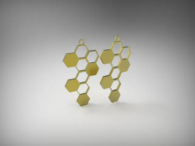 Honeycomb grape earrings