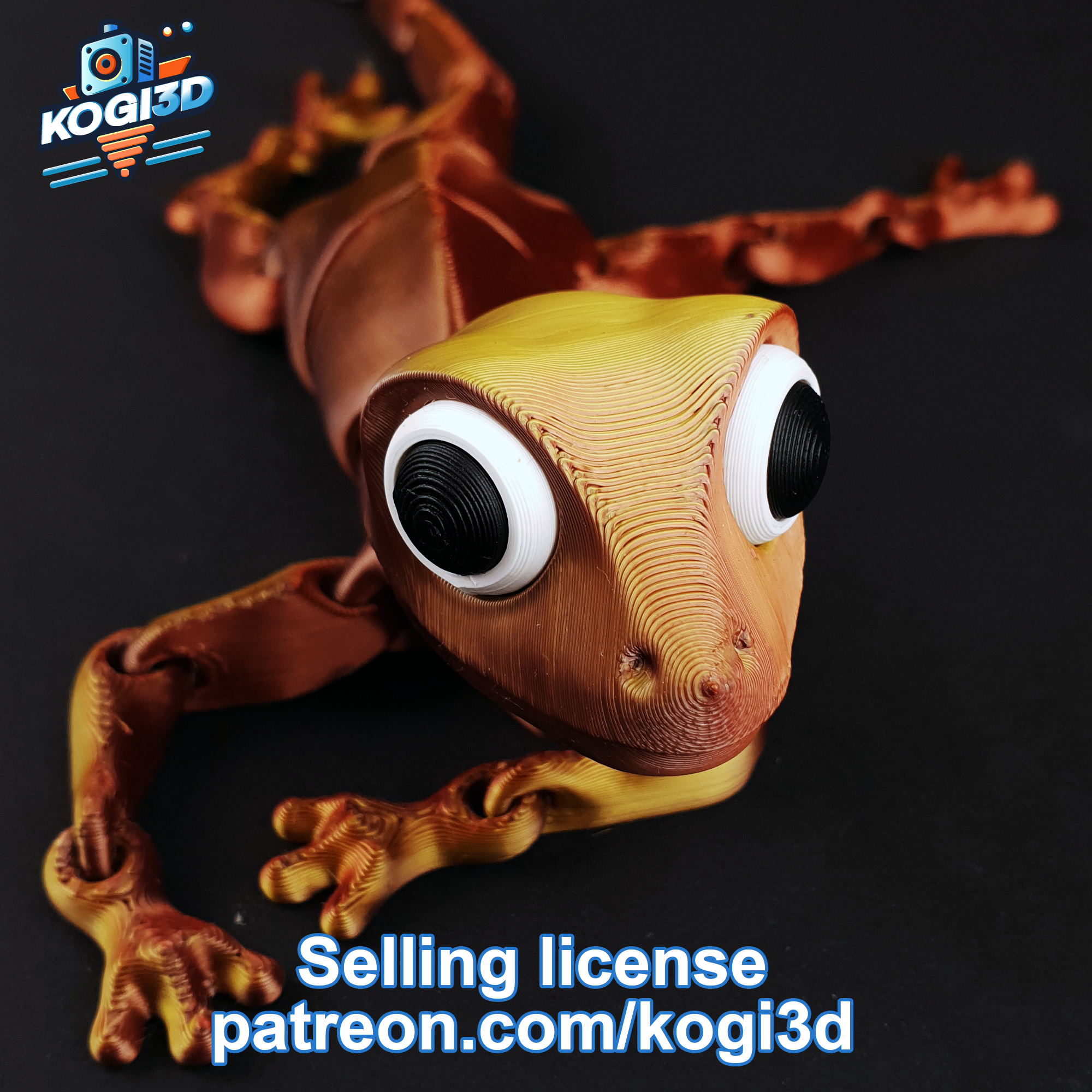 Miniatura 10 do modelo 3D Articulated Flexi Lizard Model