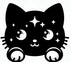 Adorable celestial cat wall art 3D model