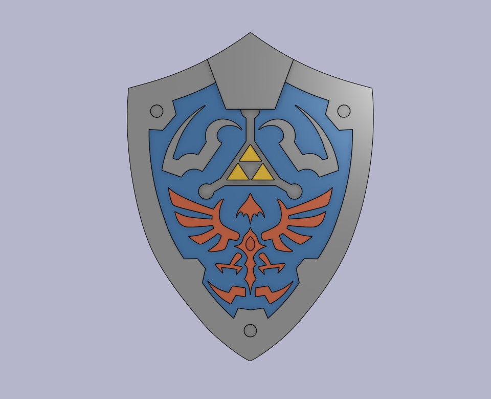 Zelda - Link's Shield by Ken Mills, Download free STL model