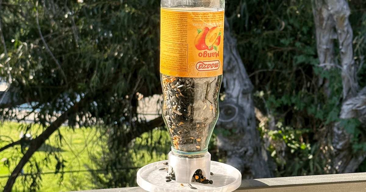 Up-Cycle Bottle Bird Feeder by PointBlake | Download free STL model ...
