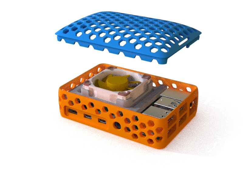 HexCase2 DomeTop Raspberry Pi 4B Case by Carter | Download free STL ...
