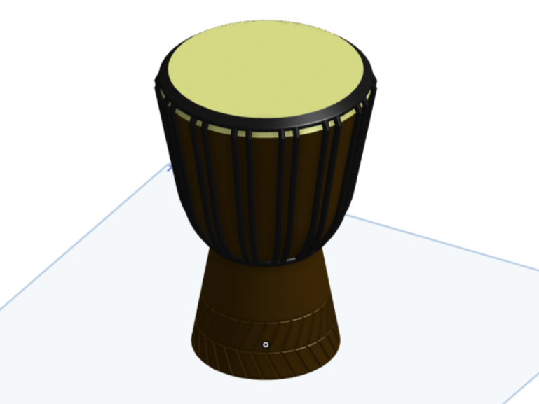 Funcional 3d printed djembe