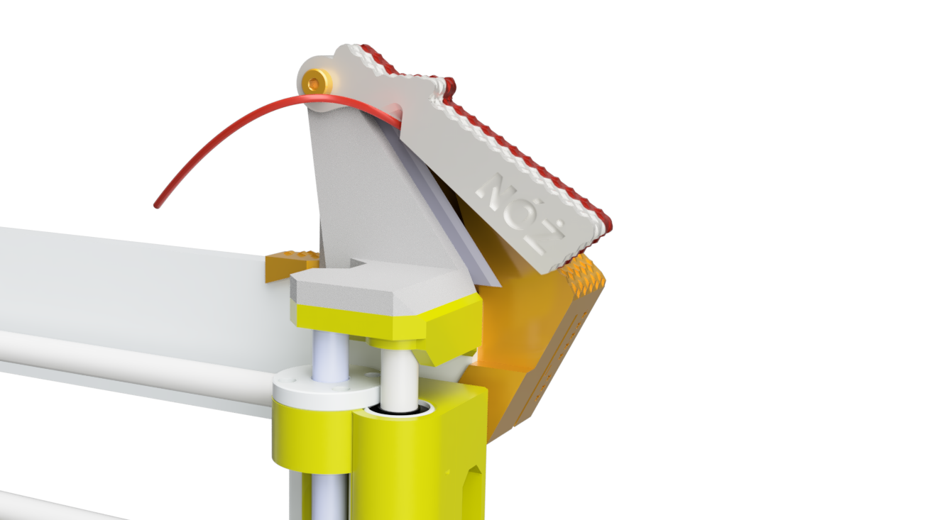 Filament trimmer on the frame
