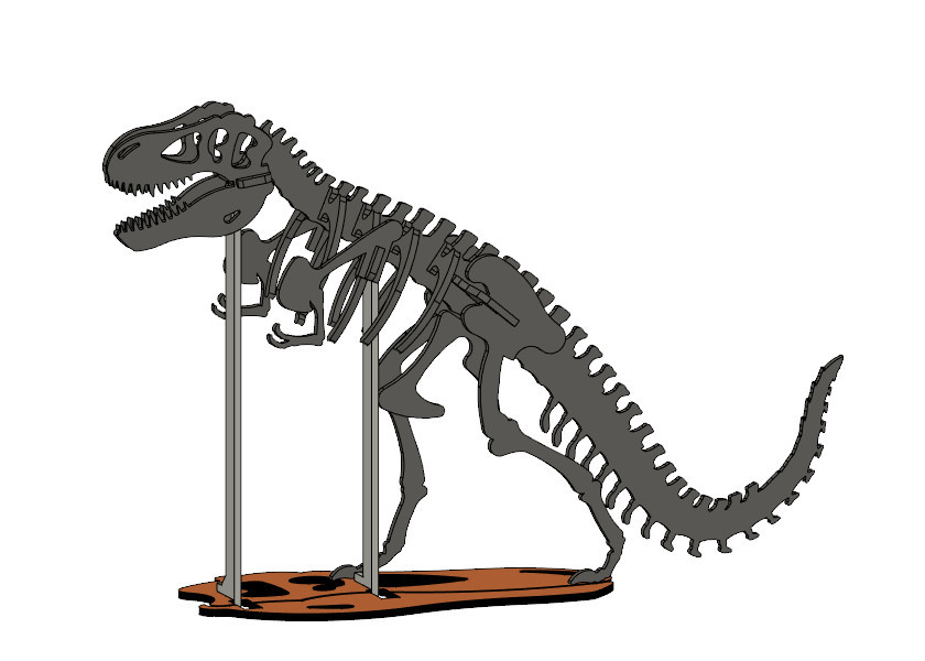 3D file T-REX DINOSAUR PUZZLE 3D 🦖・Template to download and 3D