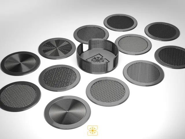 Freezing Pixels - Infill Drink Coasters - Set of 12