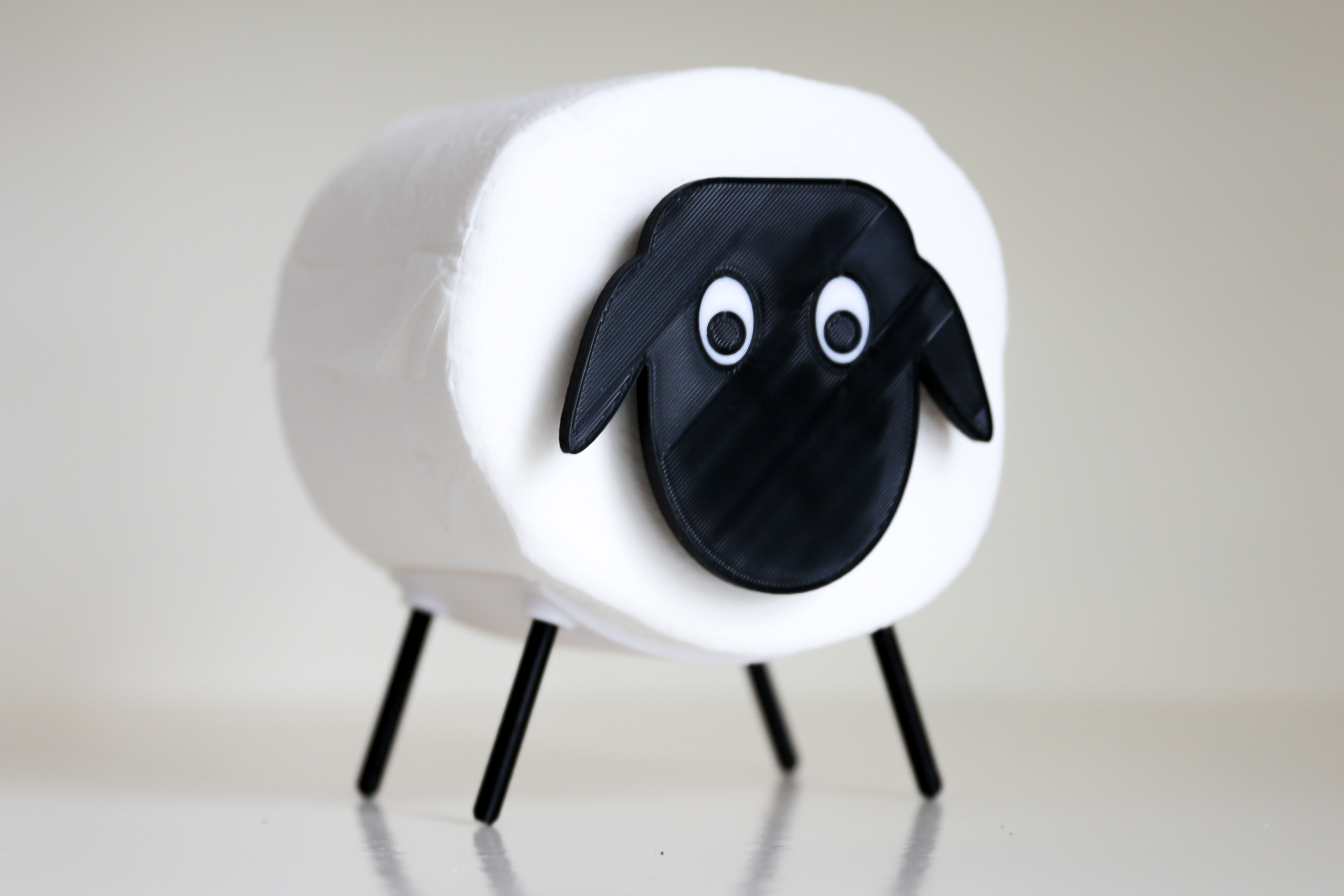 Toilet Paper Sheep 3D model thumbnail