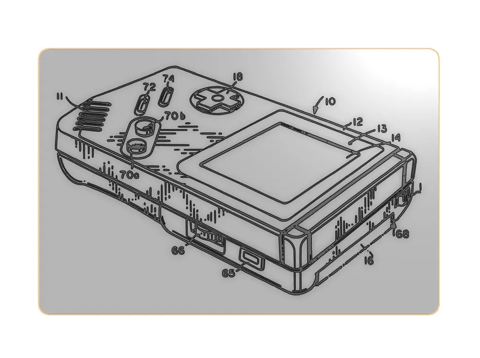 reb Amerika backup Game Boy Patent Art by nightfallvt | Download free STL model |  Printables.com