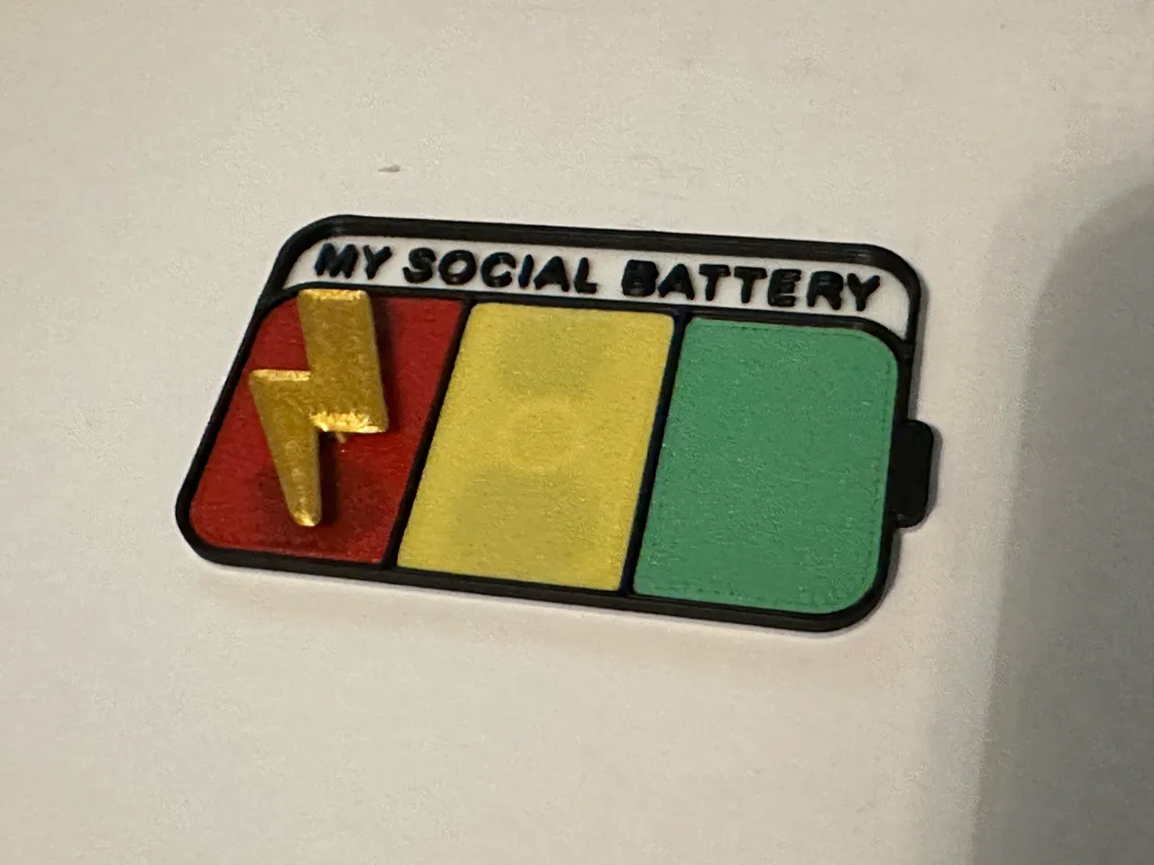 My Social Battery: An Interactive Pin by markury, Download free STL model