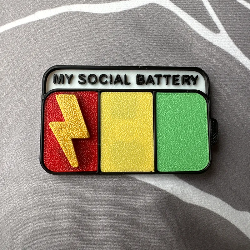 My Social Battery: An Interactive Pin por markury, Descargar modelo STL  gratuito