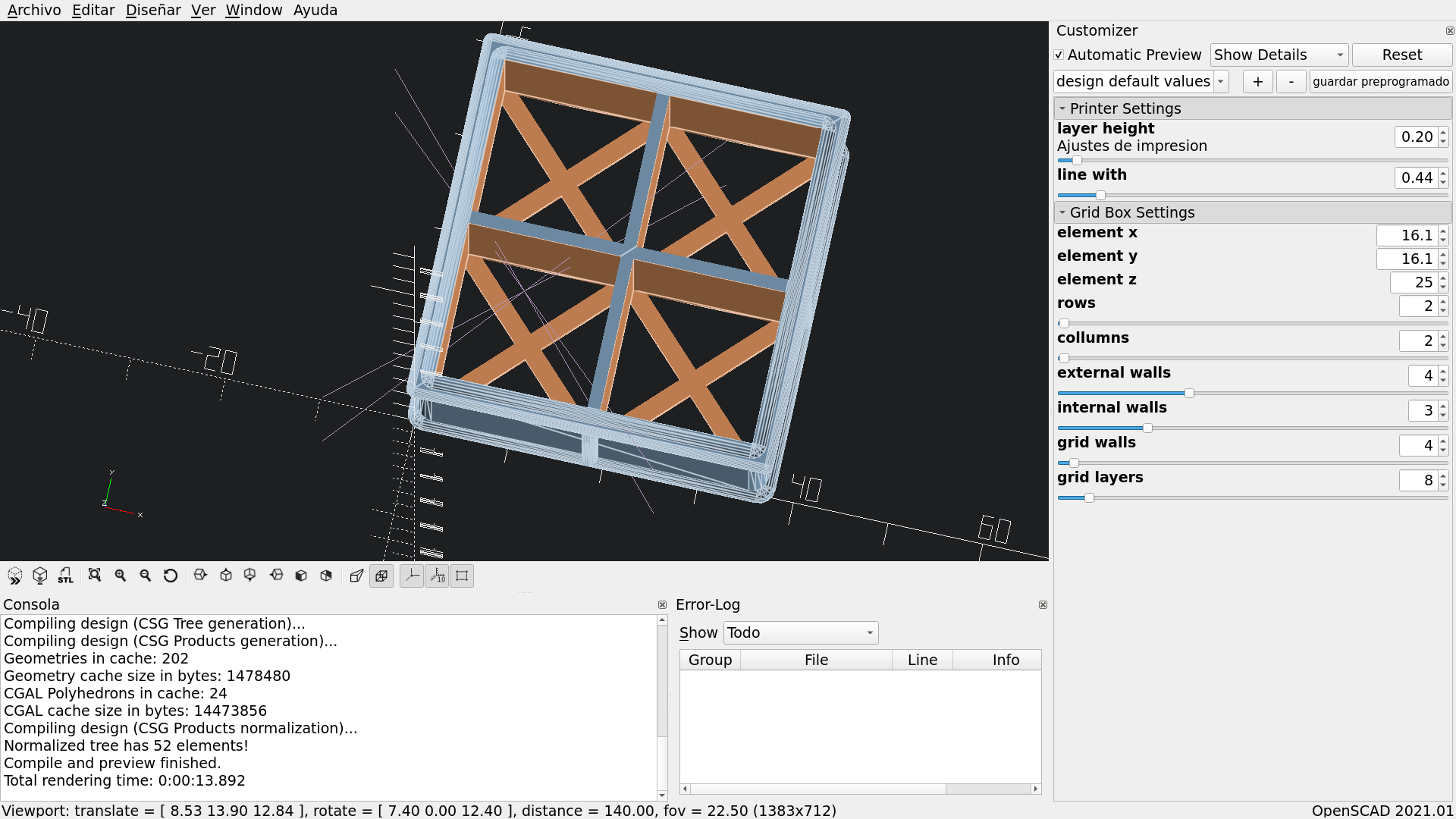 Customizable Grid Box by nasciiboy Download free STL model