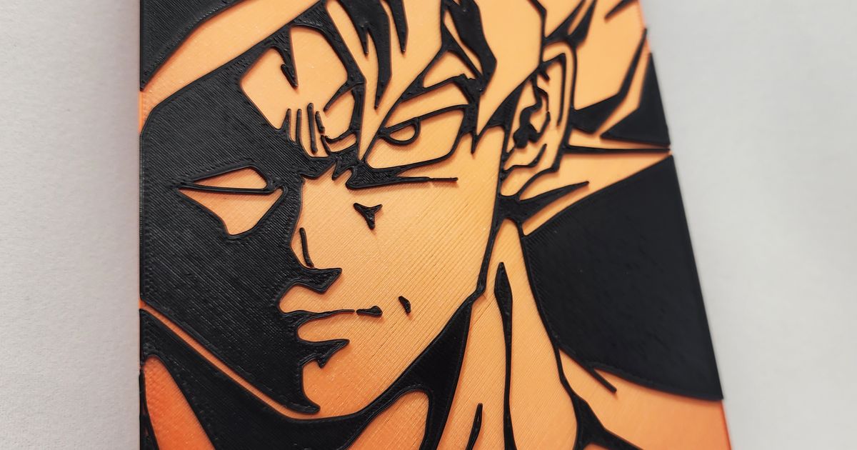 Super Saiyan Goku 2 Color by Triple G Workshop | Download free STL ...