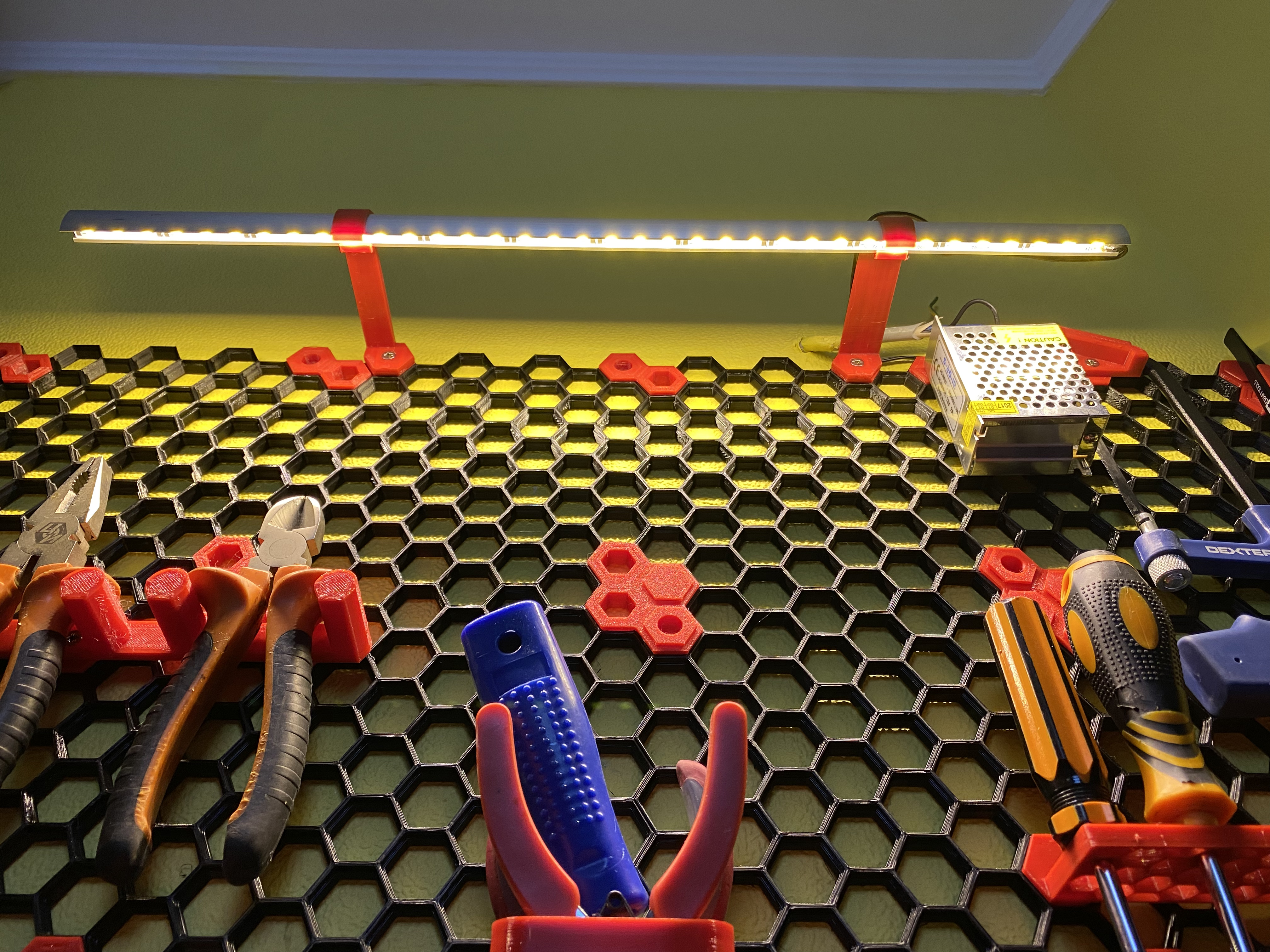 Led strip mount for Honeycomb wall