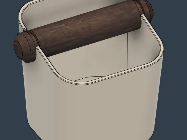 Espresso knock box, 100 x 100 mm