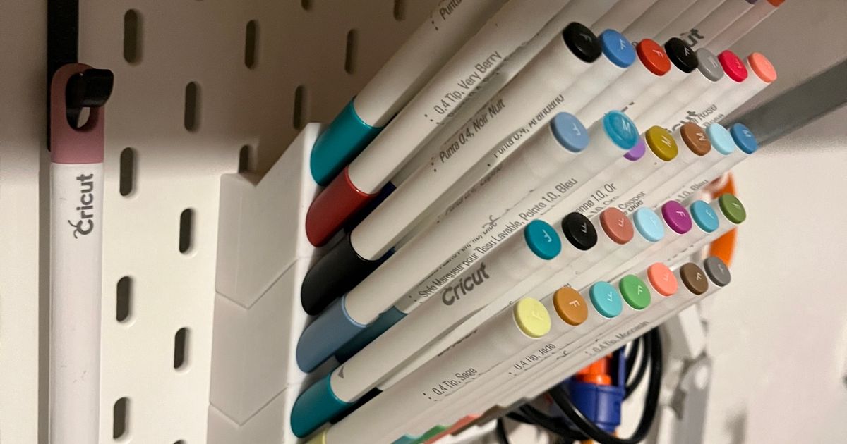 Stackable Cricut pen holder for Ikea Skadis by Kevin Le Brun Download