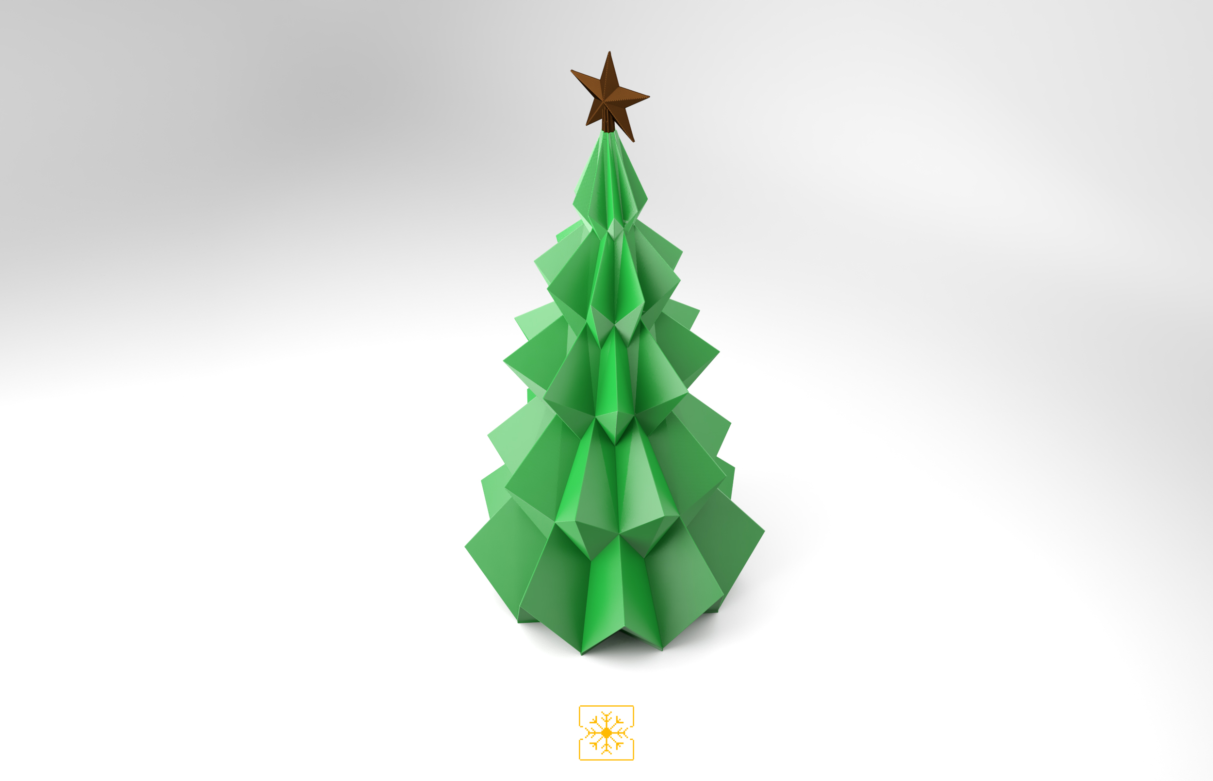 Freezing Pixels - Geometric Christmas Tree