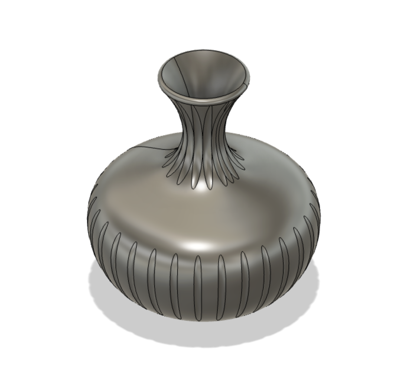 Vase with groove for flowers