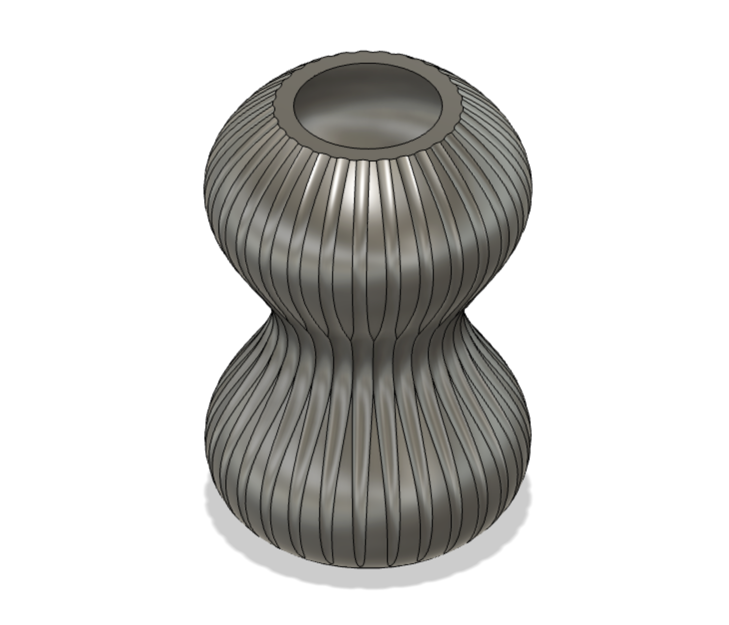 Vase with groove for flowers