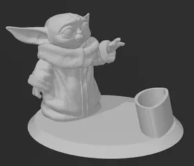 Star Wars (Inspired) Baby Yoda Jedi Training HueForge Grogu - 3D