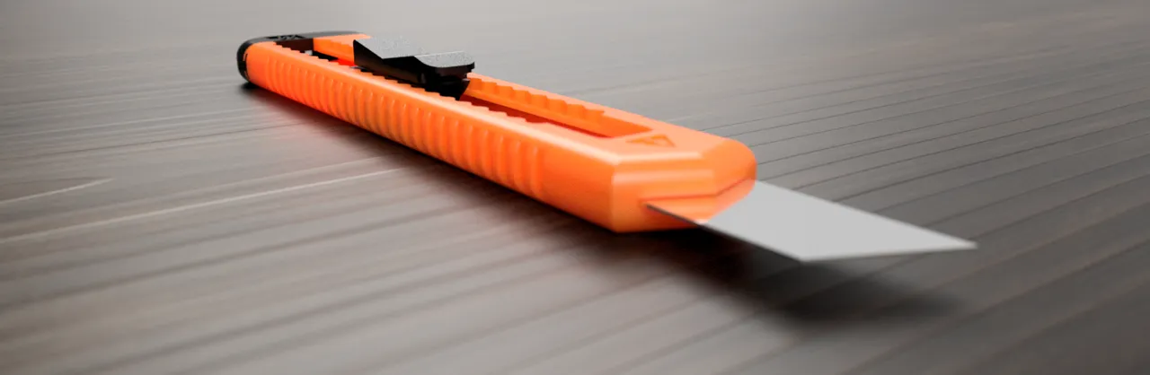 Paper Cutter Knife with locking system, Easy to print, by Maxis_3D, Download free STL model