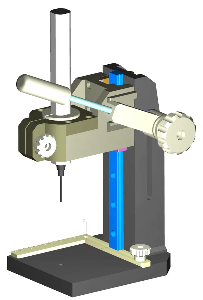 STL file DIY Mini Vertical Drill - DC Motor Drill press