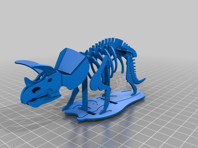 [3Dino Puzzle] Classic Style Triceratops by STAG_B | Download free STL ...