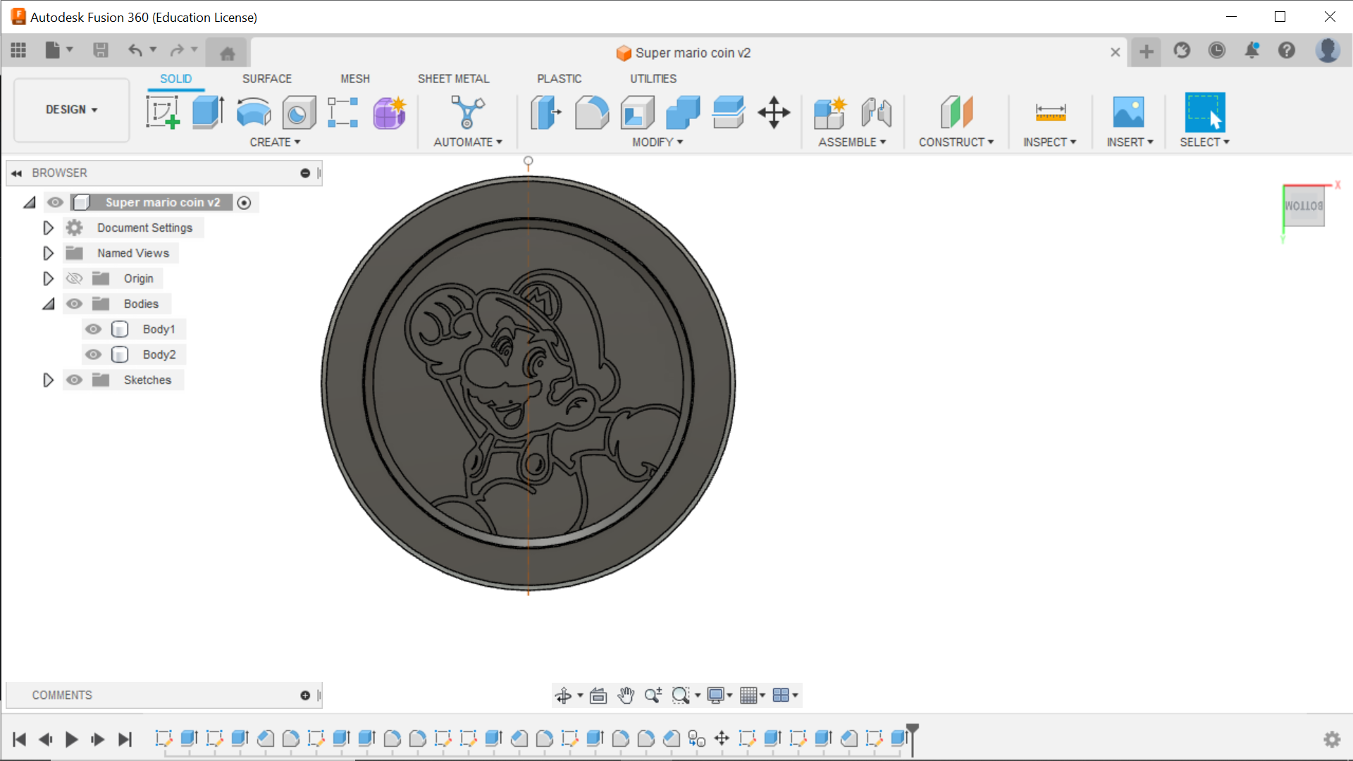 Super Mario Coin by TW Download free STL model