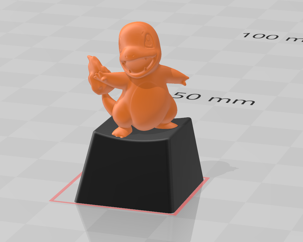 Glumanda / Charmander Keycap Pokémon Fire